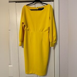 NY & Co Gabrielle Union Yellow Dress Size Small